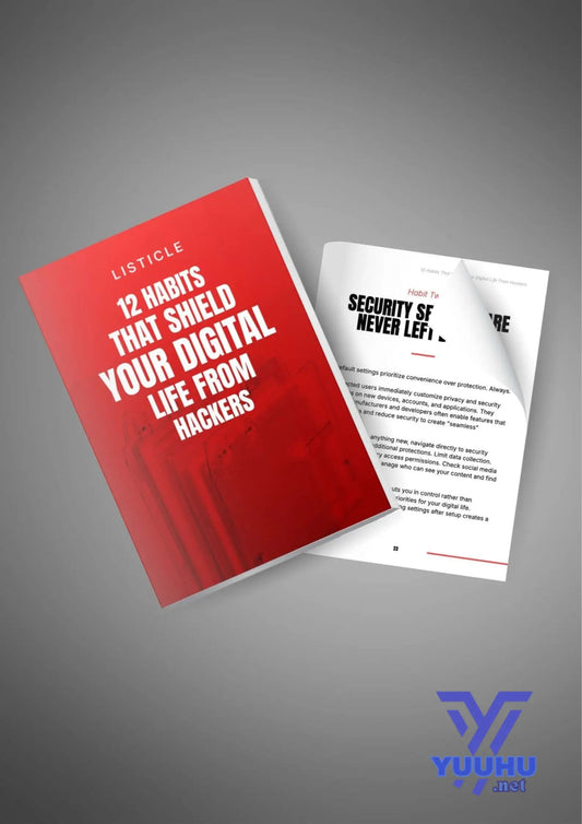 Secure digital habits guide showing 12 proven ways to protect online life and prevent hackers from accessing personal or business data.