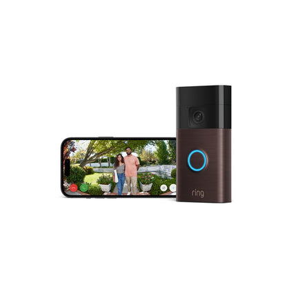 Ring Battery Video Doorbell | DIY Wireless Video Doorbell Camera with Head-To-Toe View, HD Video | Easy to install (5 min) | With Built-in Battery I 30-day free trial of Ring Subscription Plan