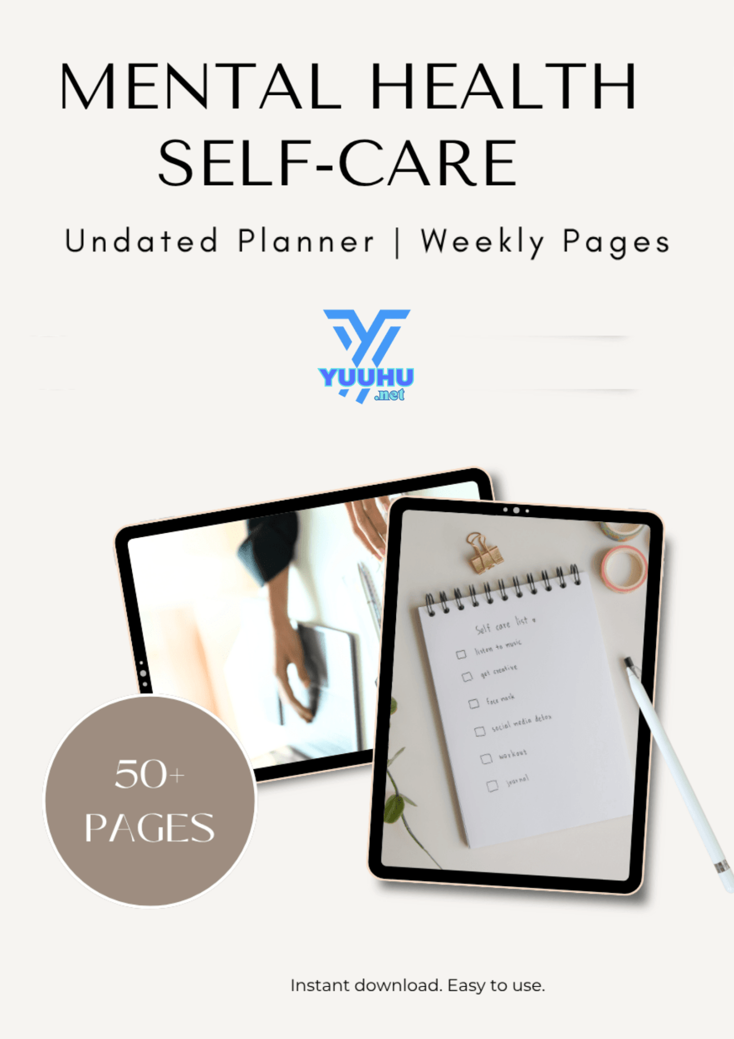 Mental Health Self - Care Planner - Yuuhu E - Book